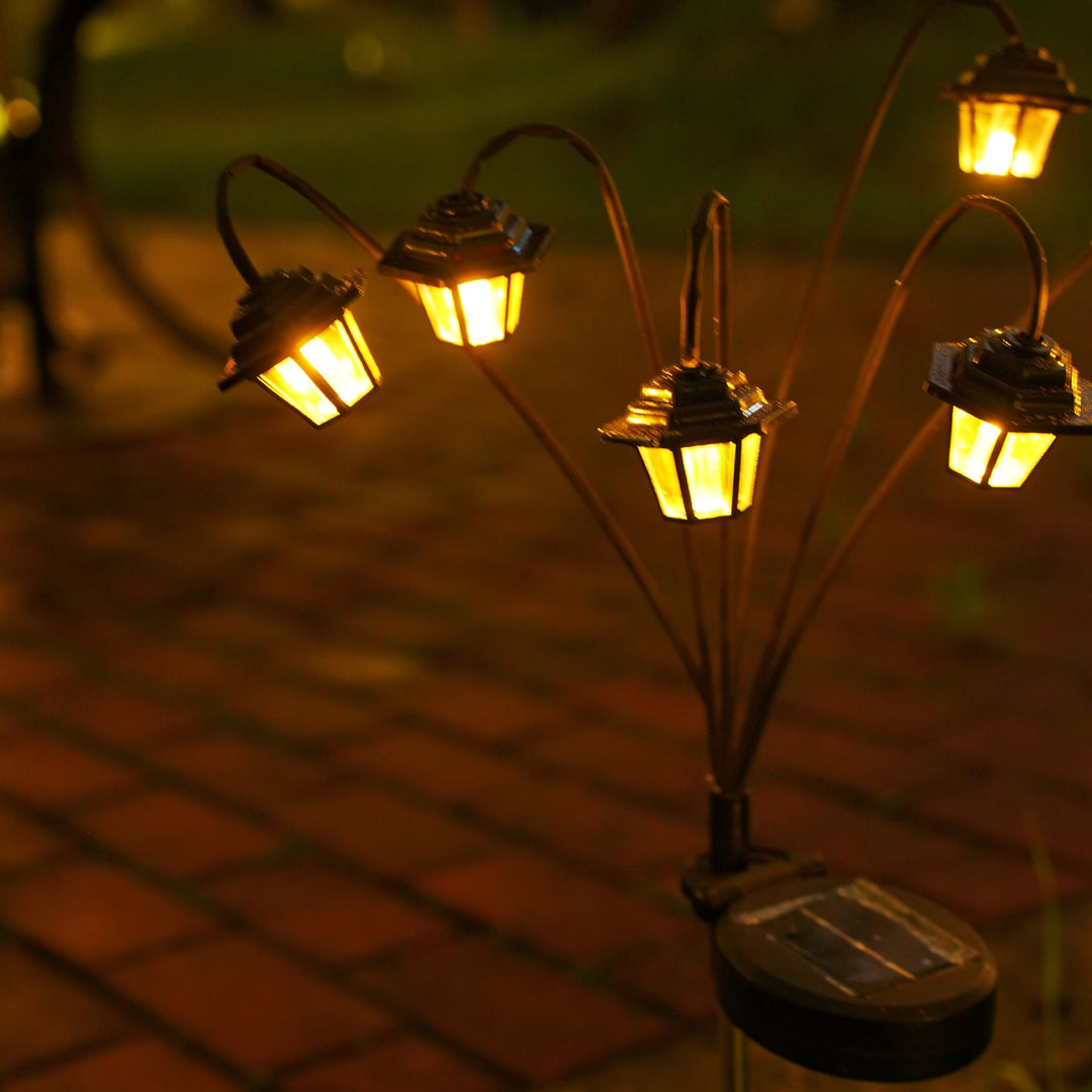 Decorative Solar Lantern Stake Lights Cluster For Garden Pathway Kalsten