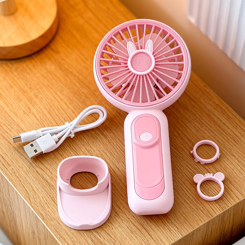 Unisex compact USB handheld fan with removable stand and quiet motor Kalsten