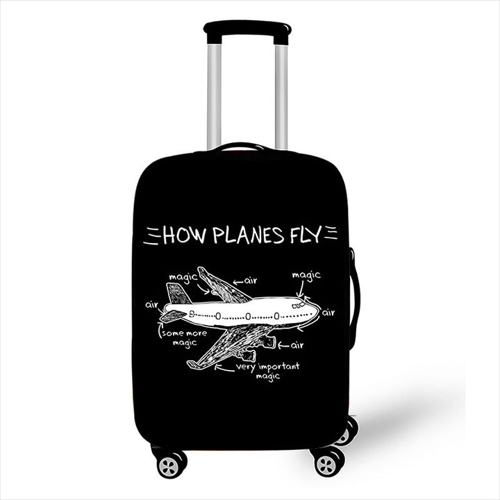 Men's hard-shell suitcase with exclusive airplane design Kalsten