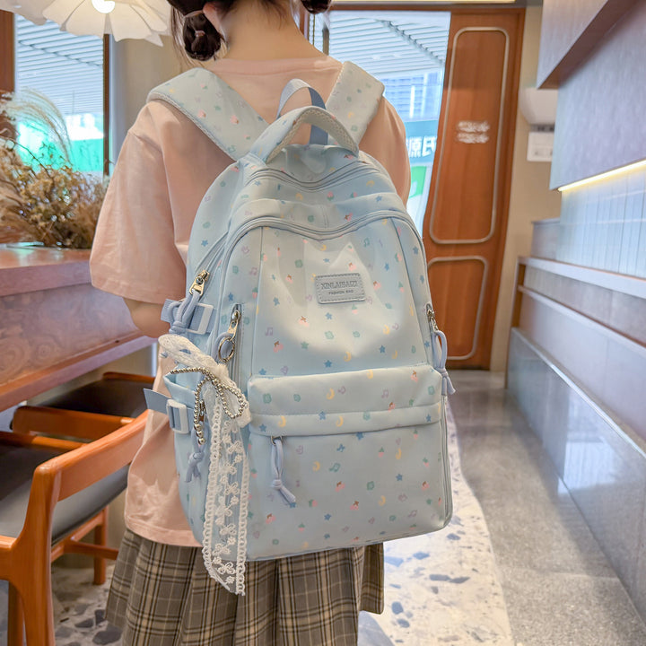 Stylish Multi-Pocket Backpack with Decorative Accents Kalsten