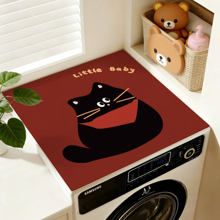 Cartoon Cat-Themed Laundry Table Cover
