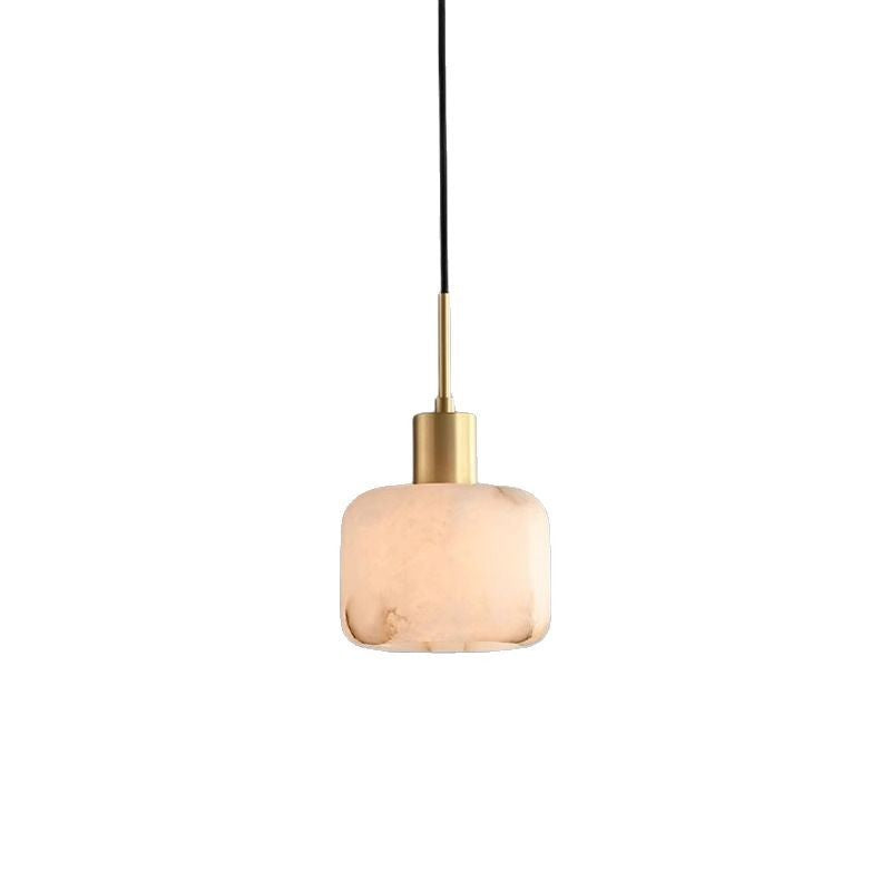 Modern Glass and Brass Pendant Light