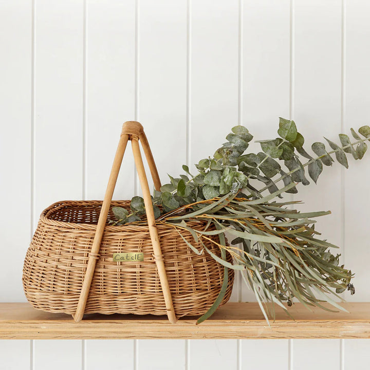 Handmade basket with ergonomic handle Kalsten