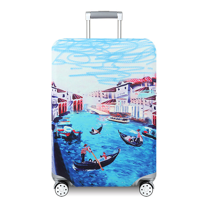 Ladies Hard Shell Suitcase with Playful Animal and Flower Pattern Kalsten