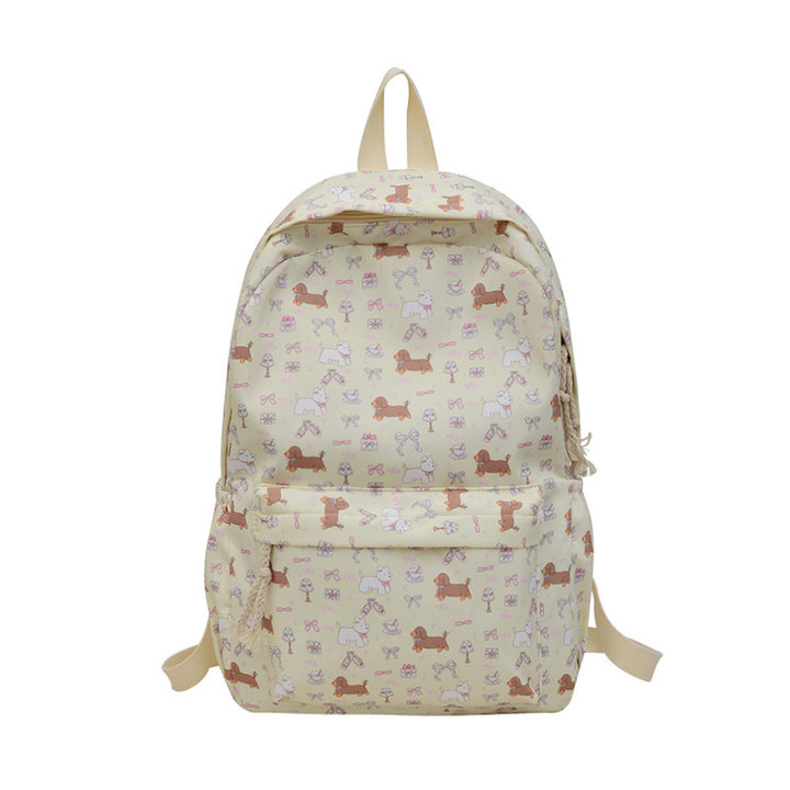 Playful Dog Patterned Backpack Kalsten