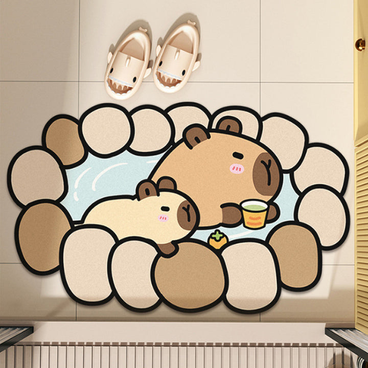 Cute Cartoon Character Bath Mat Decor