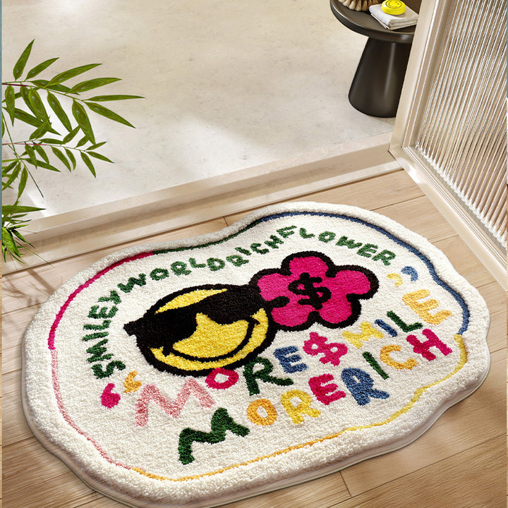 Playful Smiley Face Area Rug Kalsten