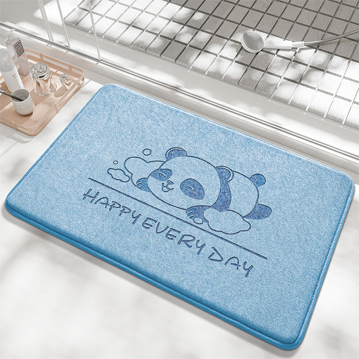 Playful Bunny Design Bath Mat Kalsten