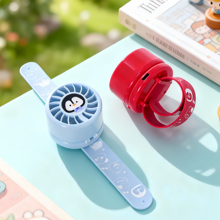 Women's Portable Hand Fan with Cute Animal Design and USB Charging Function Kalsten