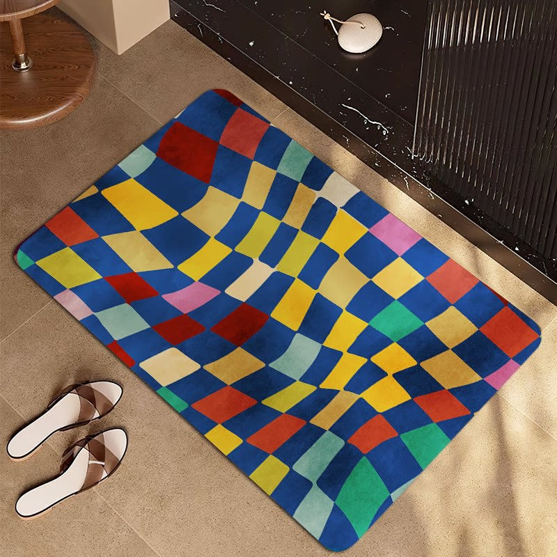 Cat-Themed Plush Bath Mat for Bathroom Decor