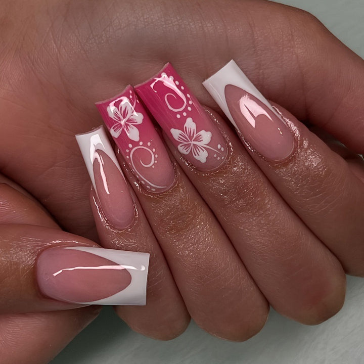 Floral Art Gel Nail Design Kalsten