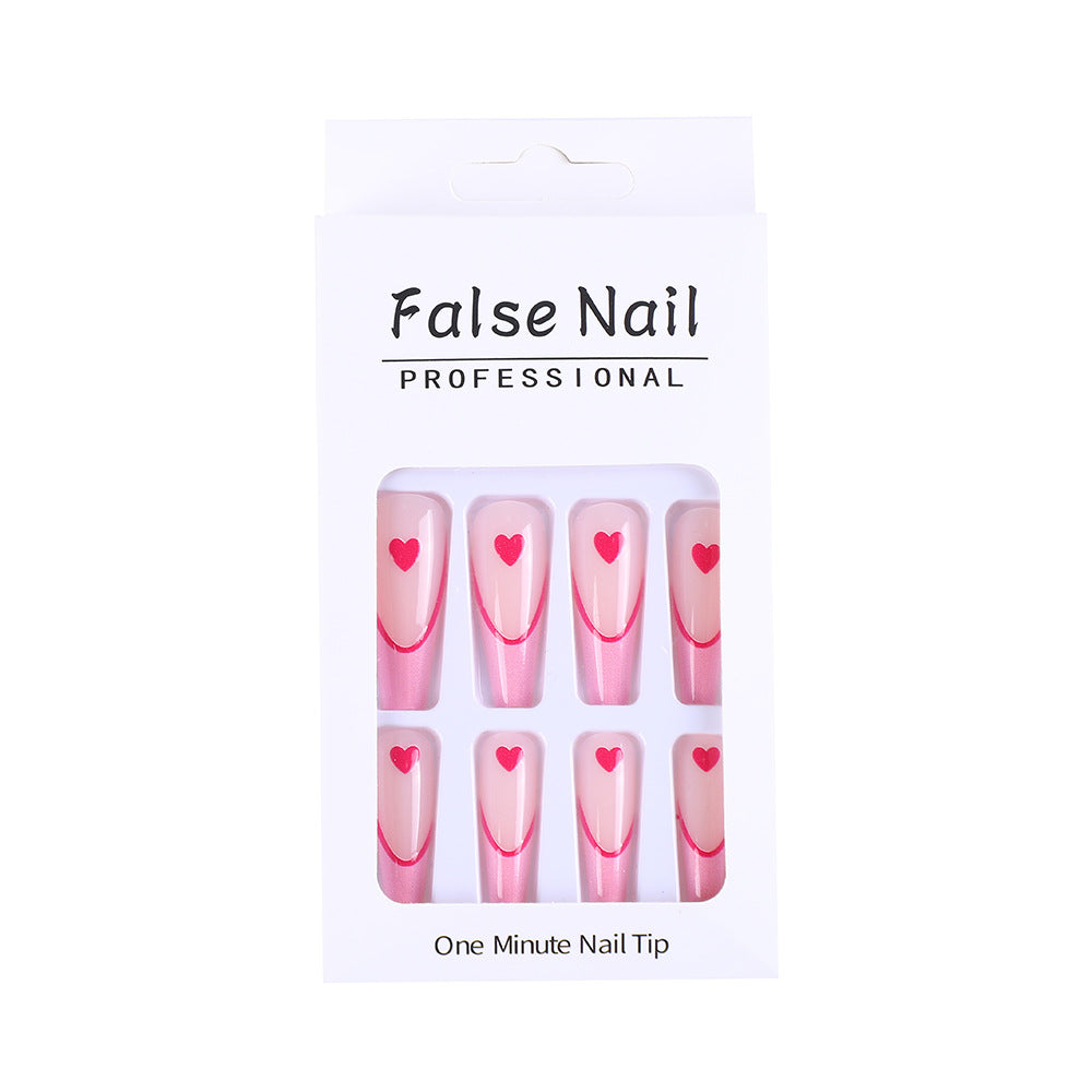 Artificial nails with romantic heart design Kalsten