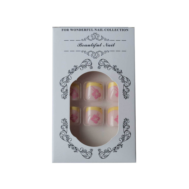 Decorative Floral Press-On Toenail Art