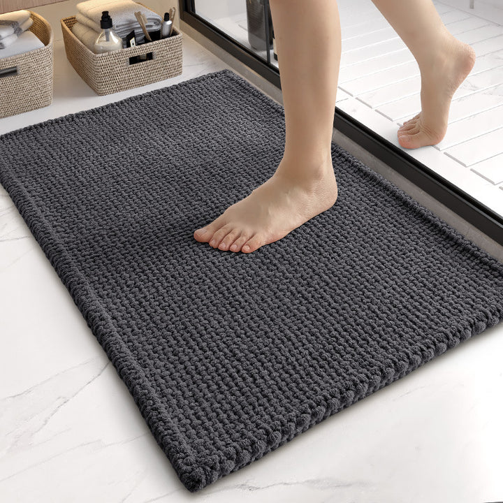 Textured Natural Fiber Bath Mat Kalsten