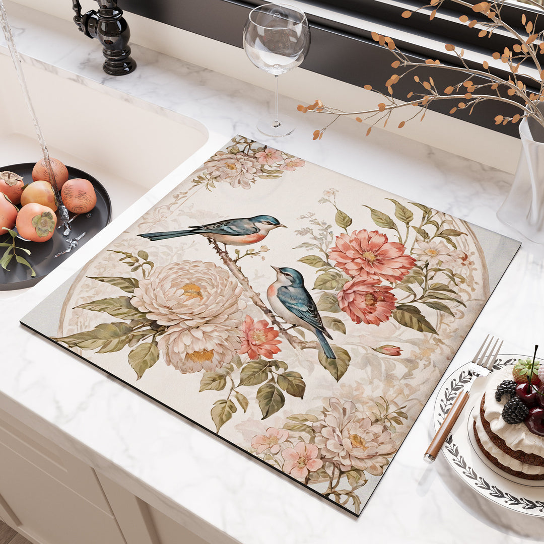 Floral Design Kitchen Surface Protector Kalsten