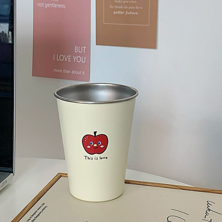 Multifunctional ceramic mug with cheerful apple design Kalsten