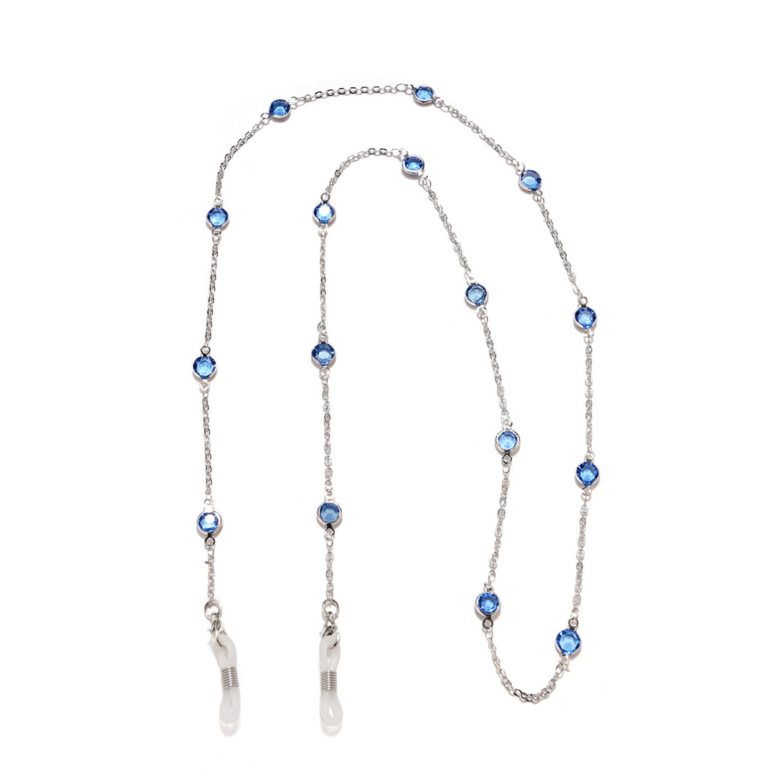 Elegant Crystal-Embellished Eyewear Chain kalsten