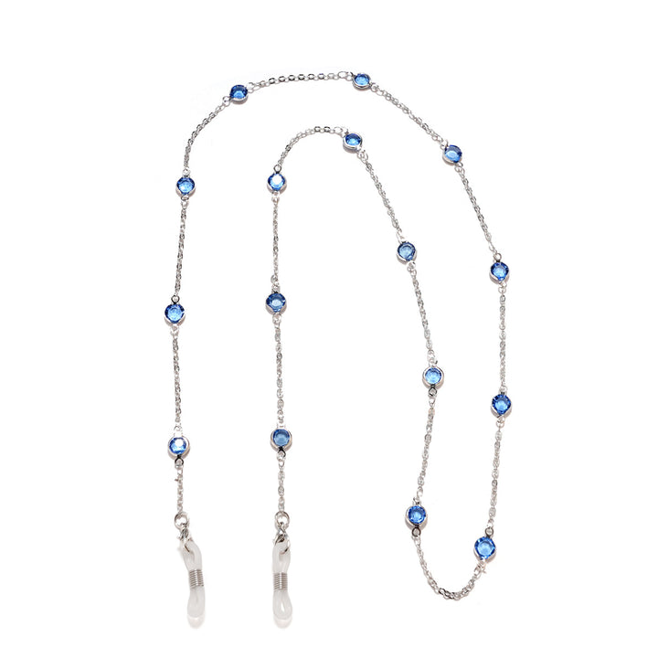 Elegant Crystal-Embellished Eyewear Chain kalsten