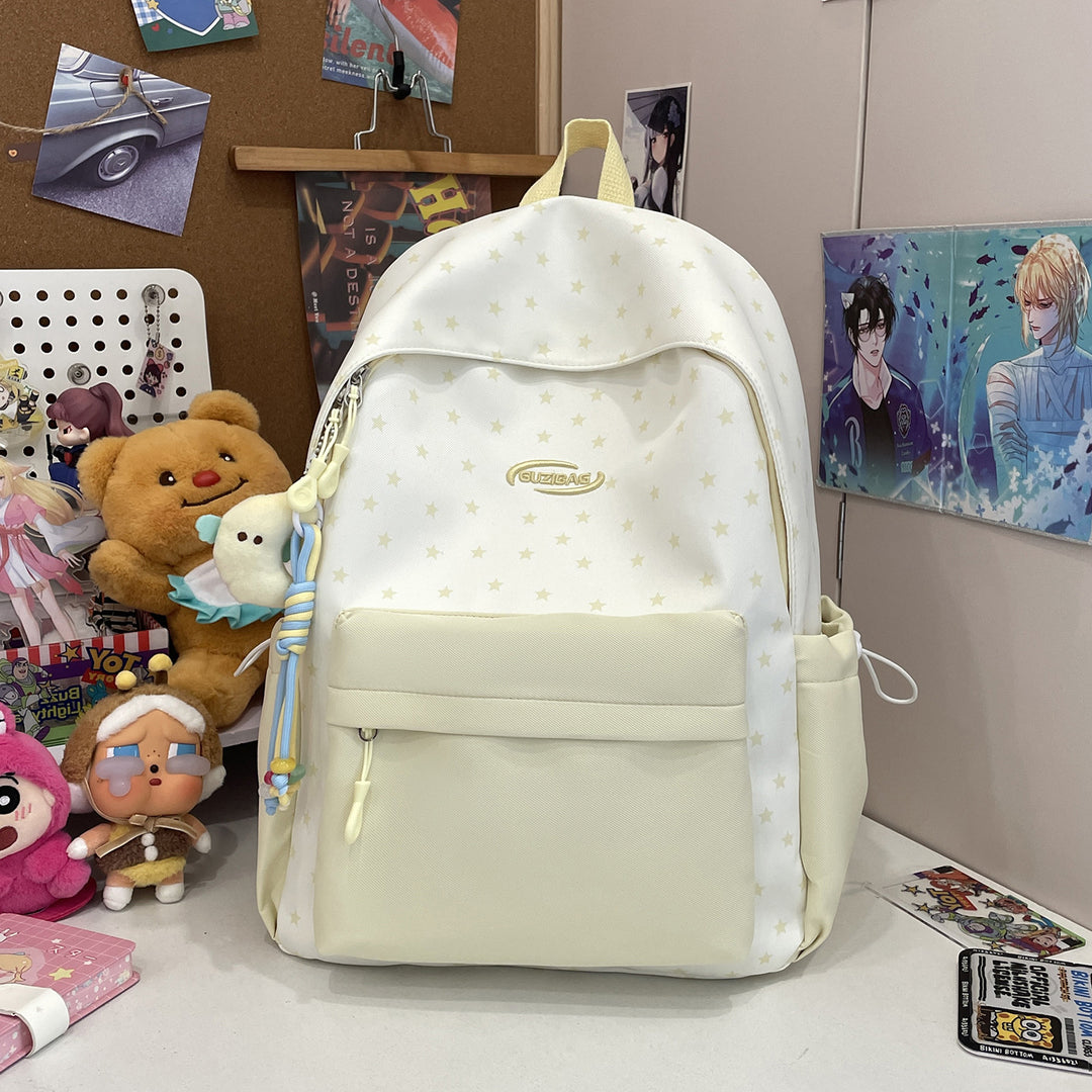 Stylish Printed Backpack with Fun Character Accents Kalsten