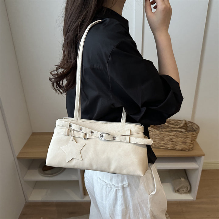 Stylish Faux Suede Handheld Tote Bag