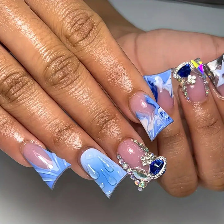 Decorative 3D Water Droplet Nail Art Extensions Kalsten