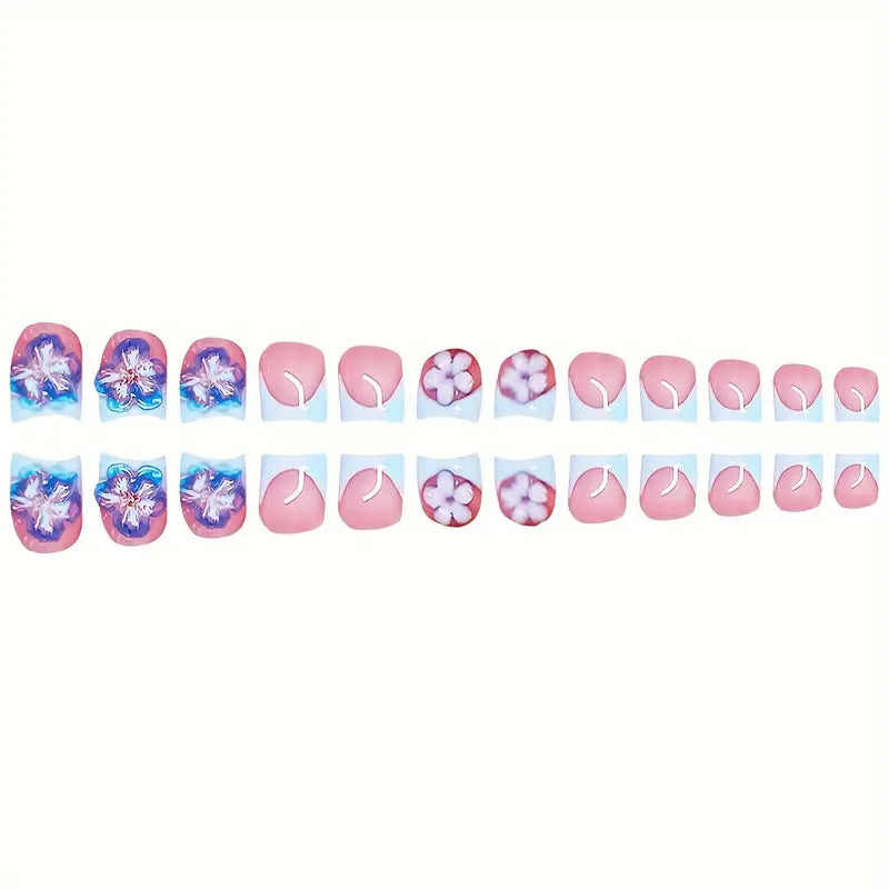 Floral-Inspired Press-On Nail Art Kalsten