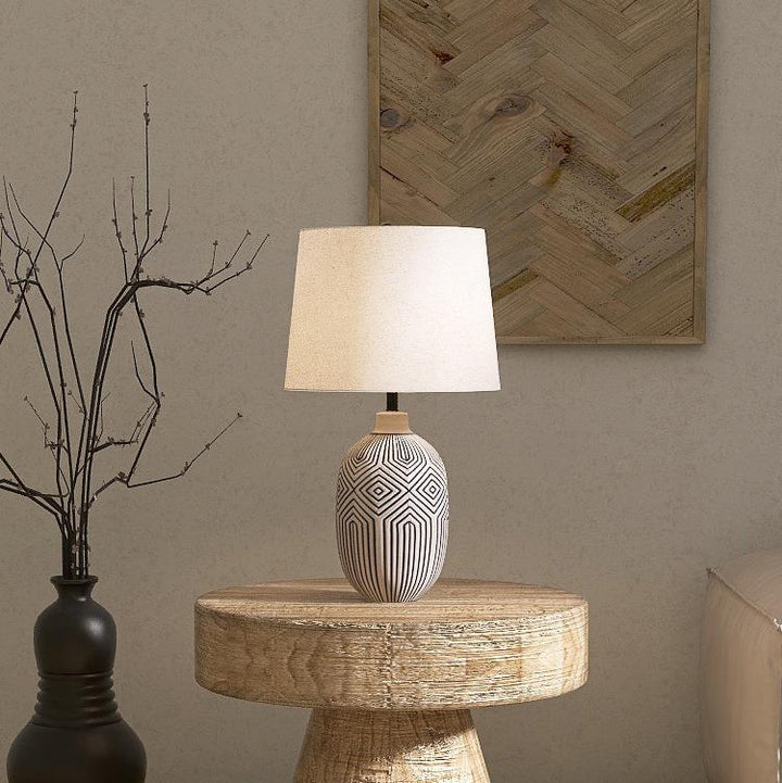 Geometric Ceramic Table Lamp