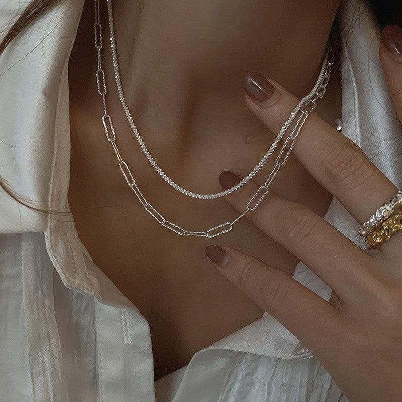 Layered Chain Link Necklace Kalsten