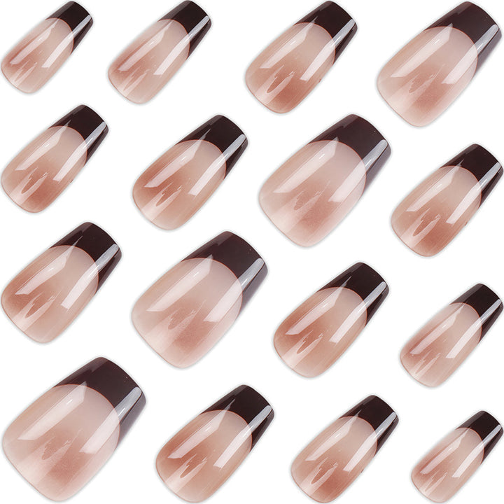 Glossy Ombre French Tip Press-On Nails Kalsten