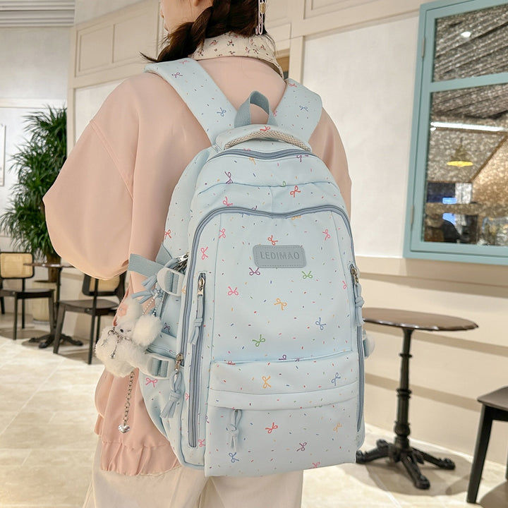 Stylish School Backpack with Fun Patterned Accents Kalsten