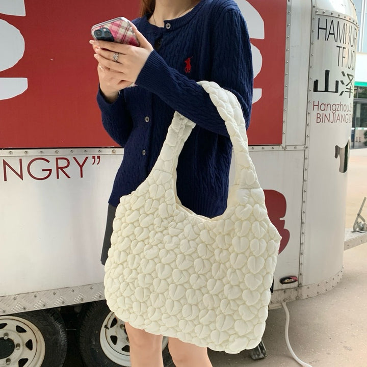 Quilted Soft Fabric Shoulder Bag