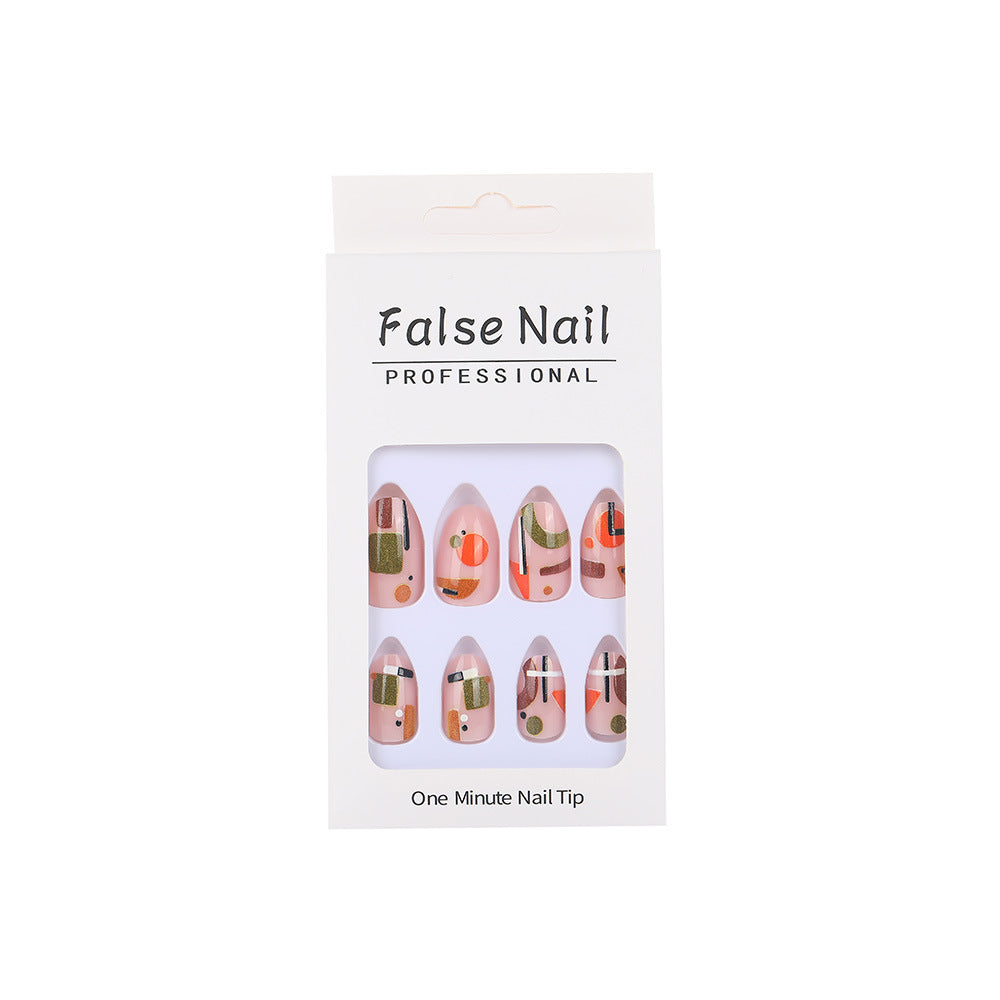 Artificial nails with geometric design Kalsten