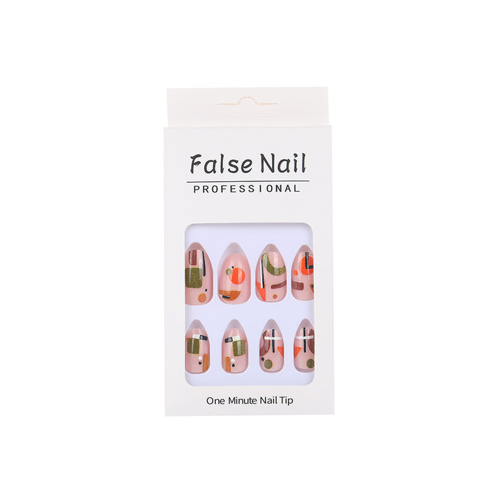 Artificial nails with geometric design Kalsten