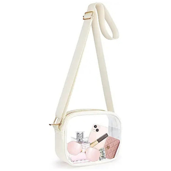 Practical shoulder bag with transparent inserts Kalsten