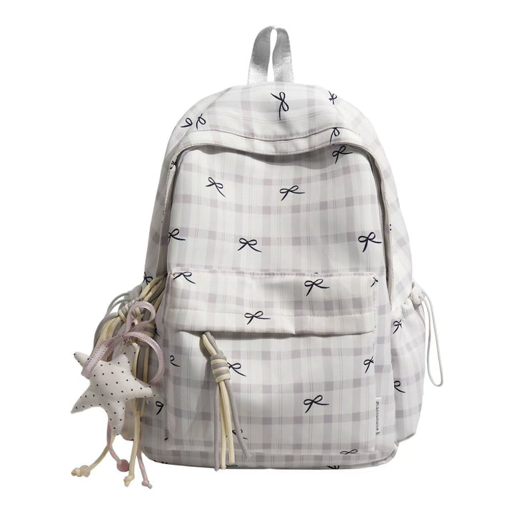 Stylish Plaid Pattern Backpack Kalsten