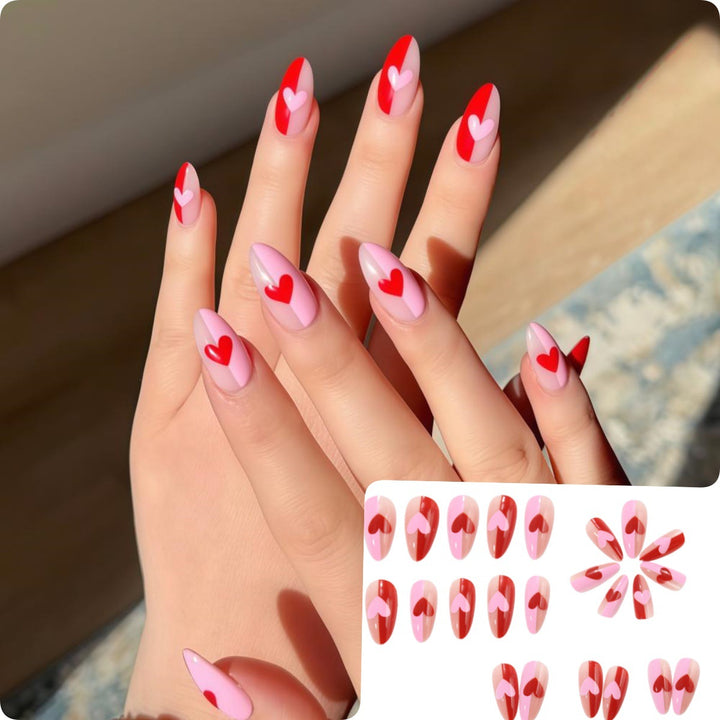Artistic Heart Motif Art Nails Kalsten