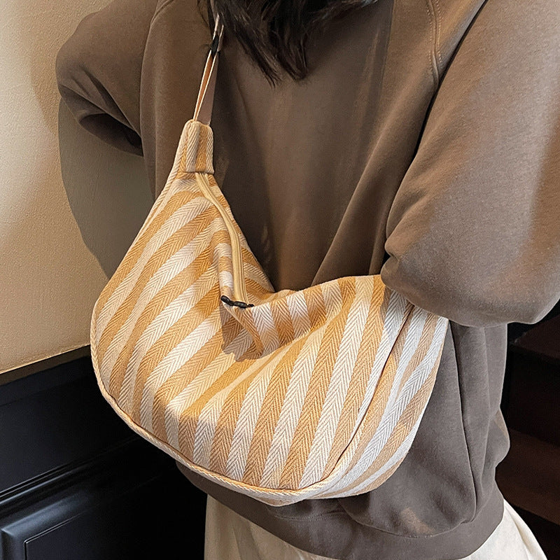 Casual Striped Shoulder Bag