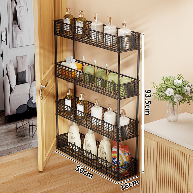 Slim Overdoor Three-Tier Wire Mesh Storage Organizer