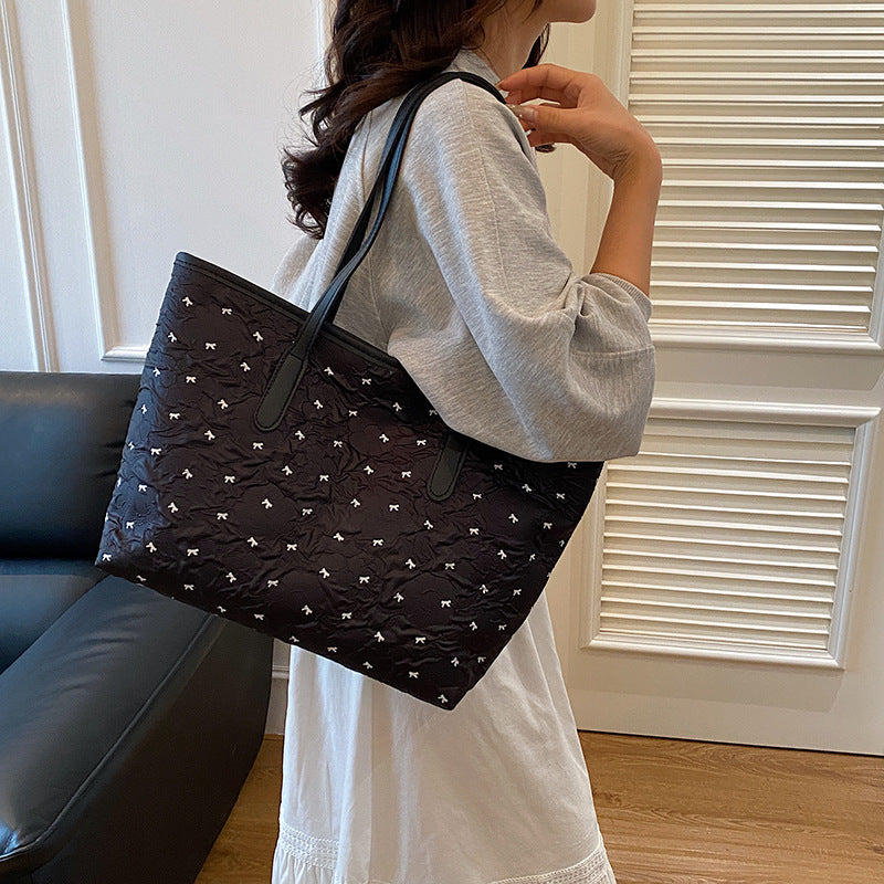 Quilted Tote Bag with Pattern Kalsten