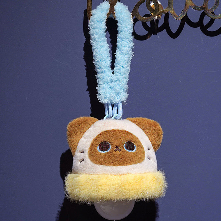Plush pacifier holder with suction cup and cozy hanging loop