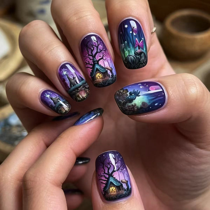 Mystic Fantasy Scene Nail Art Kalsten