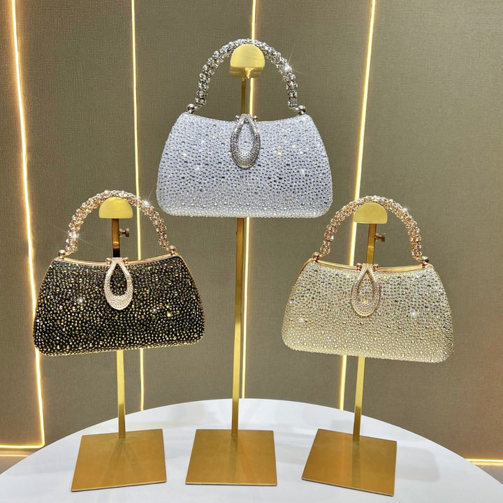 Rhinestone-Embellished Evening Bag