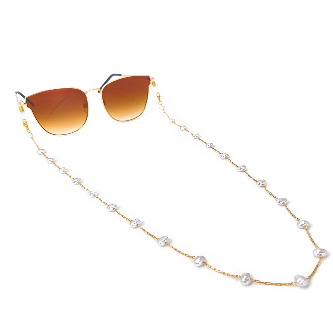 Pearl-Embellished Eyewear Chain Kalsten