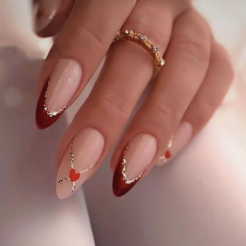 Artificial nails with floral minimalism Kalsten