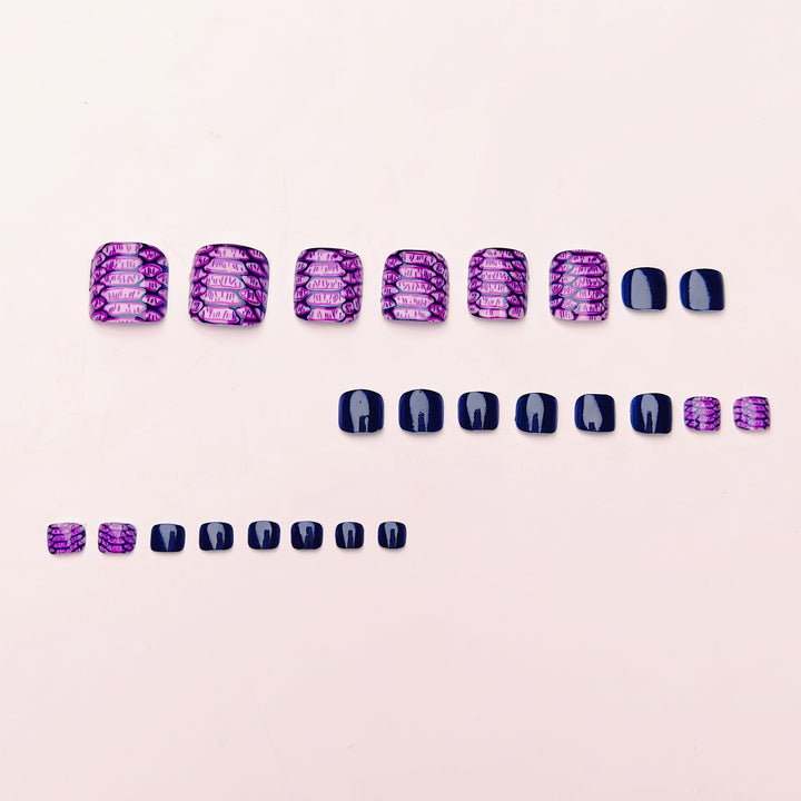 Artificial nails with glamorous snake pattern Kalsten