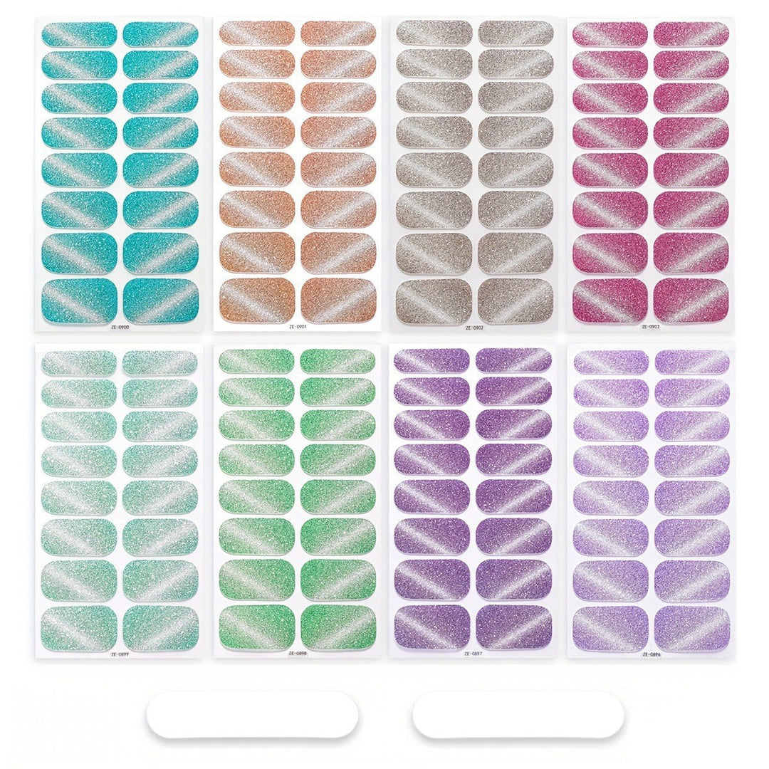 Sparkling Glitter Nail Wraps Set