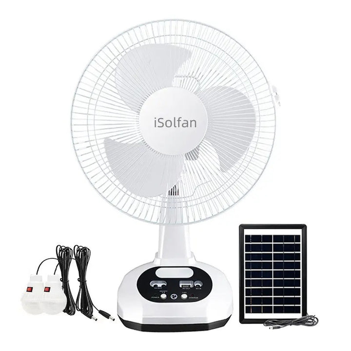 Ladies Solar-Powered Stand Fan with Intelligent Control System and LED Lighting Kalsten