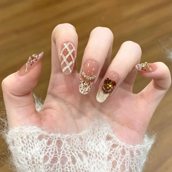 Glittery Press-On Nail Set Kalsten