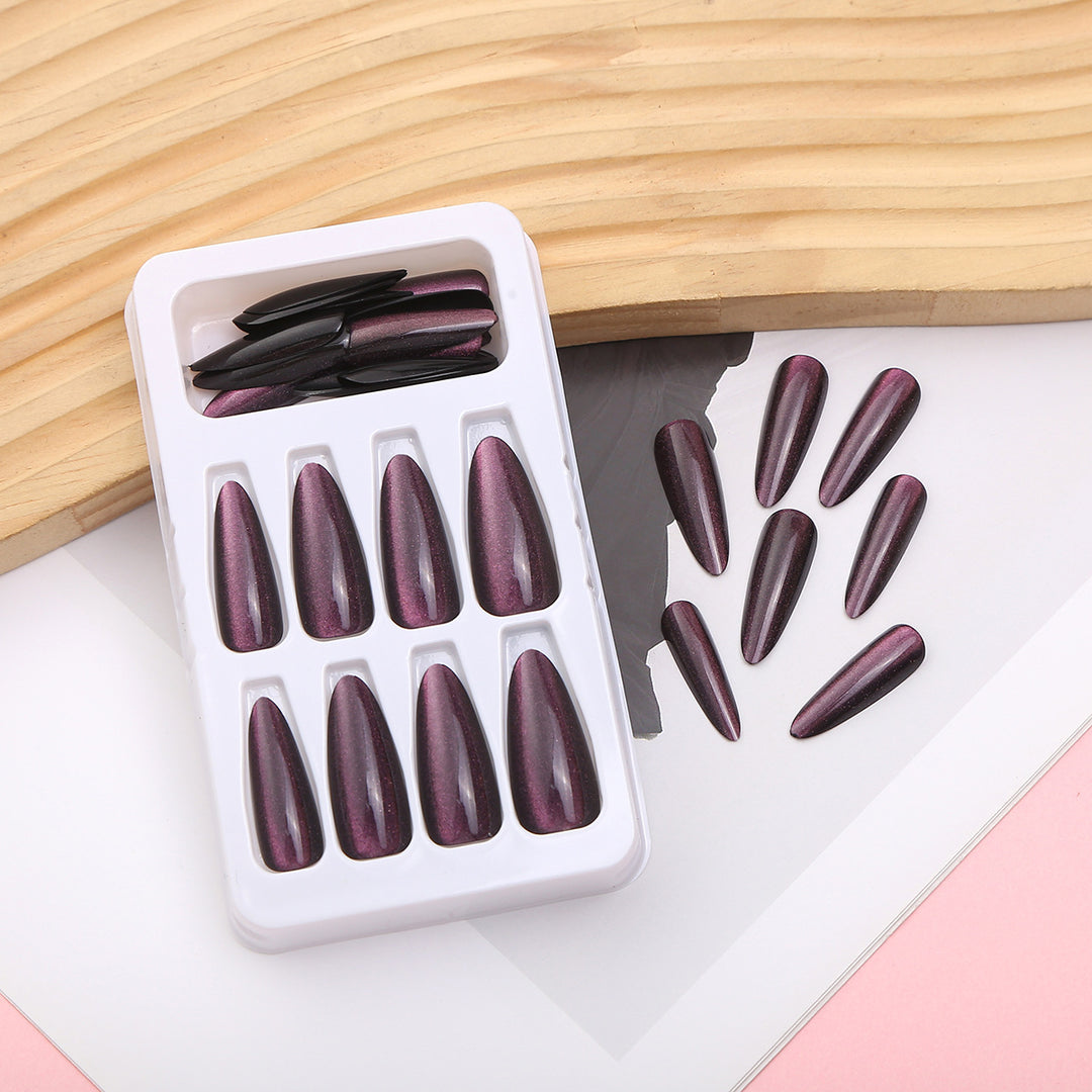 Glossy Almond-Shaped Press-On Nails Set Kalsten