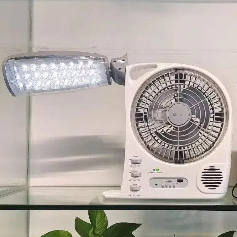 Women's Portable Battery-Powered Fan with Integrated LED Light Kalsten